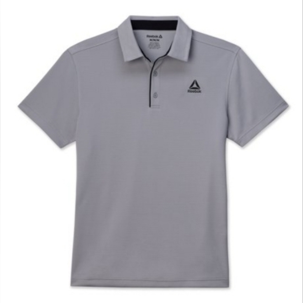 NWT Men's Reebok SS Performance Polo Shirt Classic Fit Color: Sleet Gray Size M